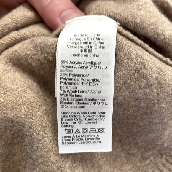 J Crew extra soft crew neck sweater mushroom heather size large - Picture 6 of 6